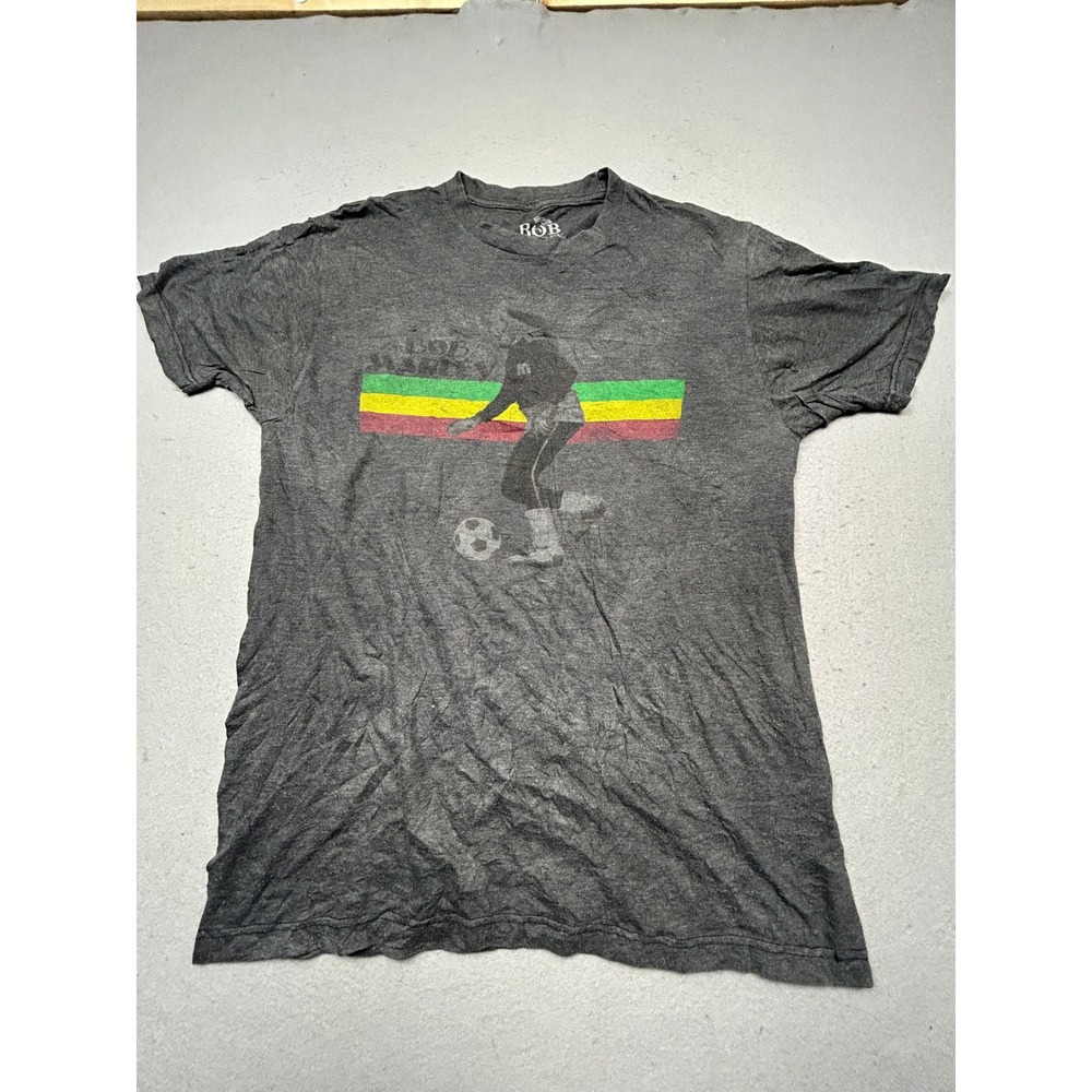 Bob Marley T Shirt Cotton Polyester Gray M Mens